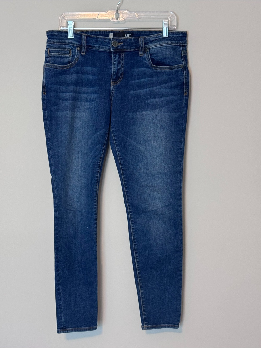 KUT from the Kloth Mia Toothpick Skinny Jeans Women’s 8 Petite Medium Wash